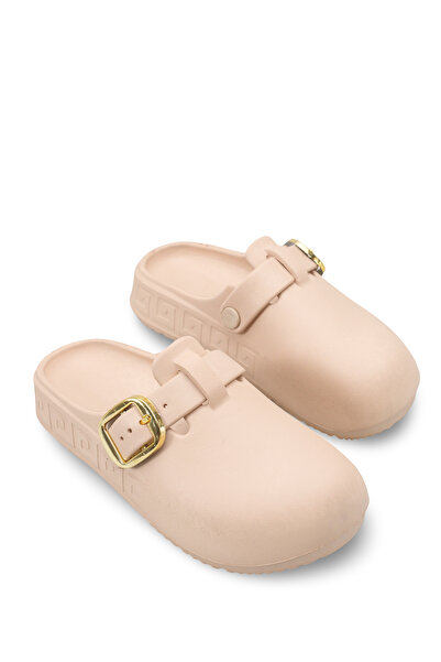 Riccon Γυναικείες Παντόφλες Vela Vita με Γούνα Εσωτερικά 001233 Μπεζ Μπεζ