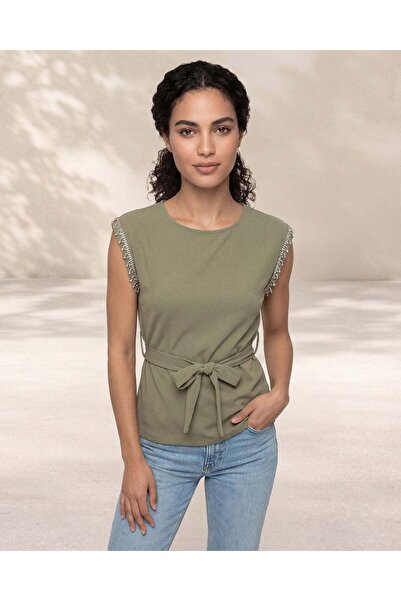REDTAG Women Mint Embellished Top