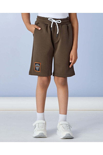 REDTAG Boys Olive Printed Shorts