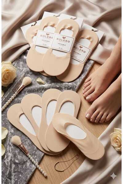 Funny Life Σετ 6 Αόρατων Κάλτσες Μπαλαρίνας με Κοπή Λέιζερ - Χρώμα σάρκας