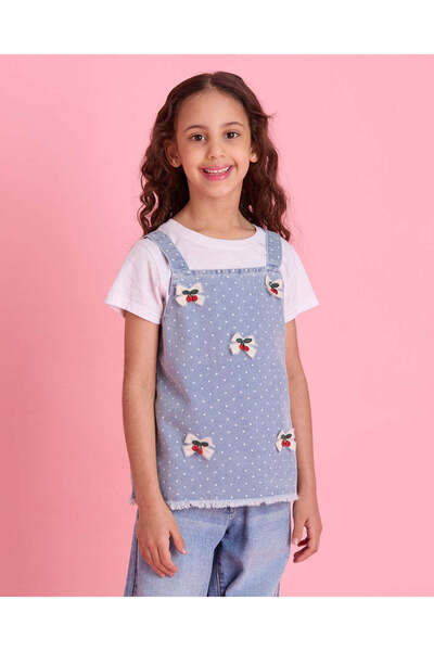 REDTAG Girls Blue Printed Sleeveless Blouse