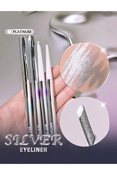 SHEGLAM Silver Strobe Metalik Göz Kalemi Platinum (Yüksek Pigmentli Gümüş Işı...