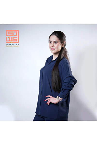 Dakakeen Concept Women’s Autumn Two-Piece Set – Dark Navy Lightweight Non-Iro...