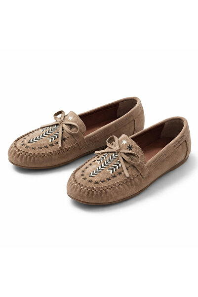 PATRON SHOES Nakışlı Süet Kadın Loafer