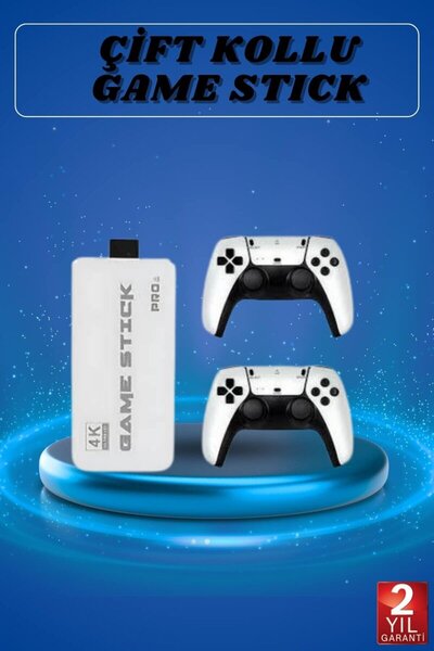 EGE YAPI Game Stick 4K Retro Çift Kollu Atari Oyunlari +20000 Oyunlu Konsol Nostalji - EGEMEN1423-1778