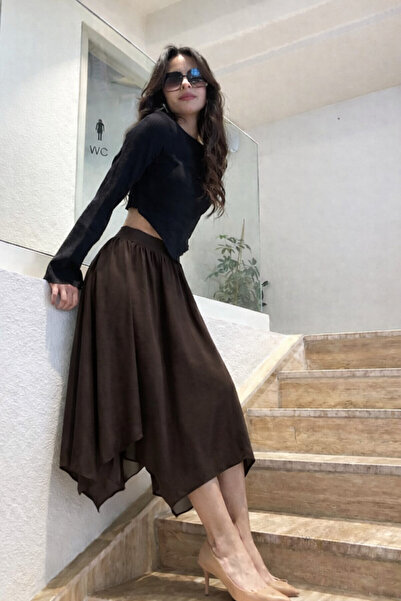 sarıdağ Ασύμμετρη υφασμάτινη αθλητική φούστα Μοντάλ