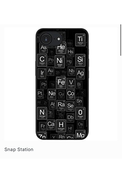 SNAPSTATIONRO Προστατευτική θήκη, MagSafe, iPhone 16E - MENDELEEV_TABLE