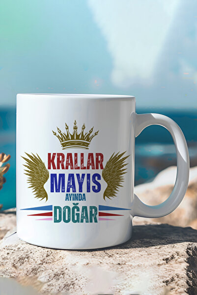 qoeuyl boutique Kings Are Born in May Printed Gift Mug for Wife, Father, Boyf...