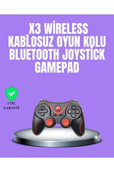 GENELOEM Android Uyumlu Gamepad X3 Game Stick Oyun Kolu Bluetooth Bağlantılı - TRNDYL9200-3686