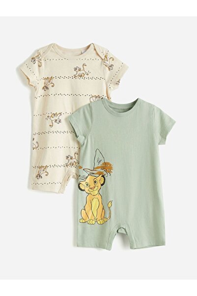 LC Waikiki LCW baby Aslan Kral Baskılı Erkek Bebek Tulum 2'li