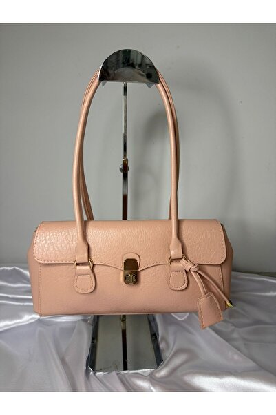 ÖZLEM ÜNAL Women's Leather Hand and Shoulder Bag with Lock Closure