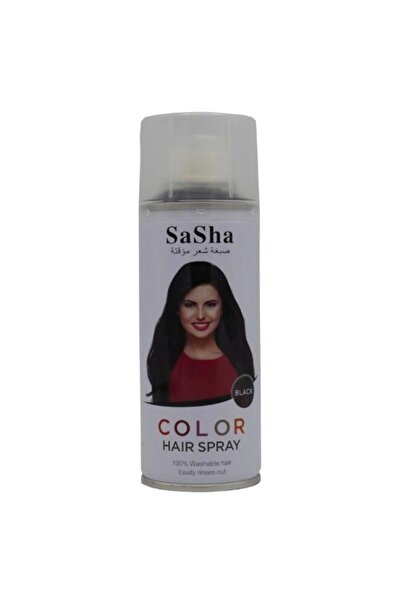 SASHA بخاخ صبغة الشعر المؤقتة لون أسود من ساشا - 130 مل
