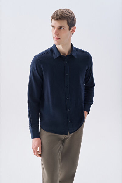 Mudo قميص بأكمام طويلة وقصة عادية