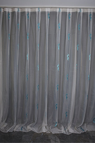 AKÇA TEKSTİL ORGANZA 2400 ΚΡΕΜ ΧΡΩΜΑ 5_3 Έτοιμη ραμμένη πλισέ κουρτίνα φόντου...