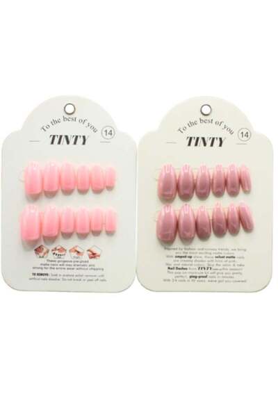 Tinty Tinetti Adhesive Artificial Nails 24 Pieces |   Number 14