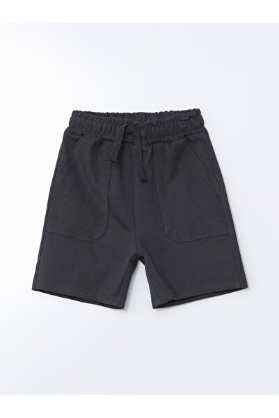 LC Waikiki Pantaloni scurți de bumbac pentru băieți, de bază, cu talie elastică