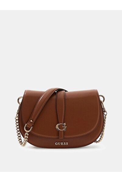 Guess Carrie Covered Women's Brown Shoulder Bag Hwvg9896200-Cog