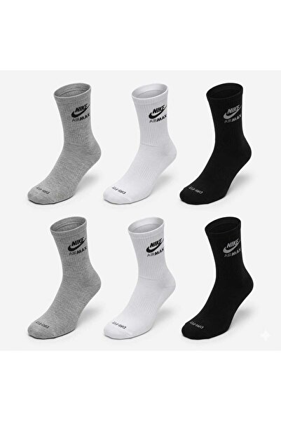 NoNameStore7 NIKE - Μακριές κάλτσες, συσκευασία 6 τεμαχίων, μείγμα βαμβακιού,...