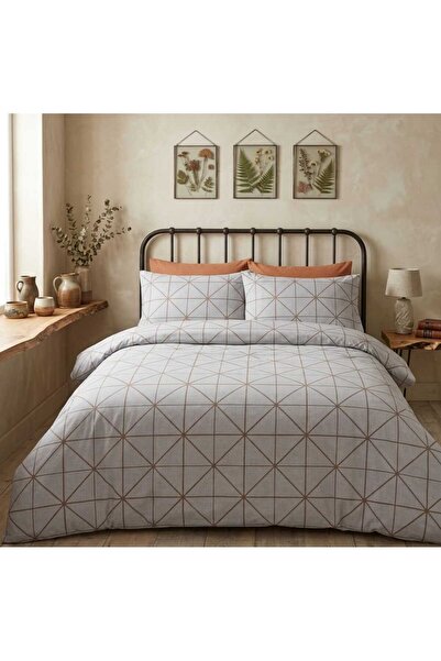 İyi Geceler İstanbul Βαμβακερό Σετ Παπλωματοθήκης Μονό Petra Mustard