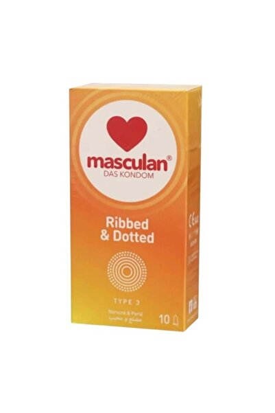 Masculan واقي ذكري مضلع ومحبب من ماسكولان - 10 حبات