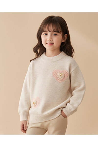 REDTAG Girls Pink Textured Cardigan With Flower Embroidery