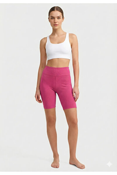 Serena Γυναικεία κοντά, ελαστικά, ψηλόμεσα κολάν - ροζ