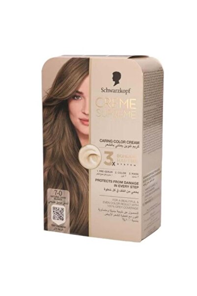 Schwarzkopf كريم تلوين الشعر سوبريم من شوارزكوف -درجة 7-0 أشقر غامق