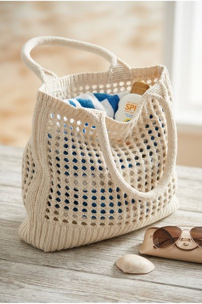 Baguar Women's Ecru Color Straw Large Size Beach & Daily Use Bag