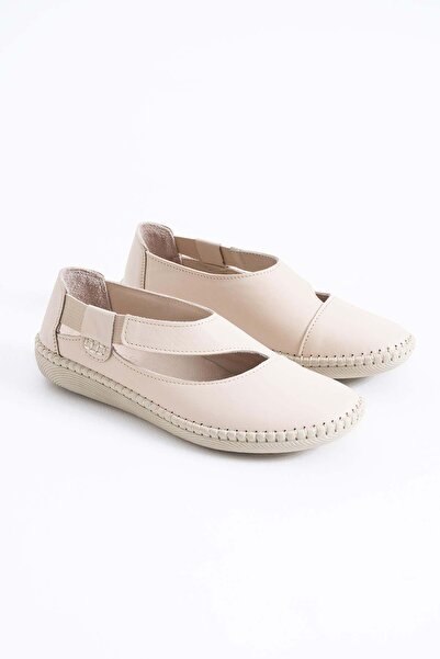 SHOUGO 100% Genuine Leather Comfortable Elastic Women's Mother Shoes