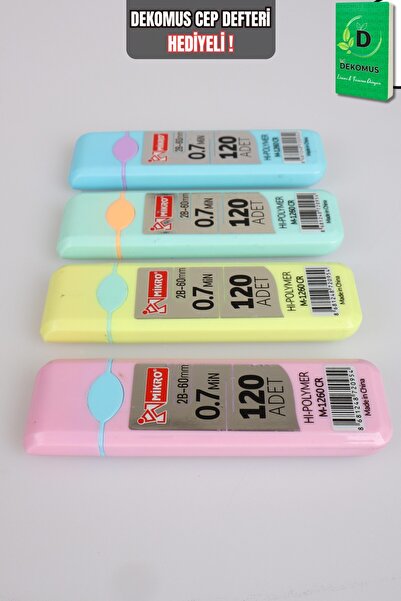 Mikro x Dekomus Pastel Touch Collection "2 Adet" 120'li 0.7 Mm 2b Uç Seti "De...