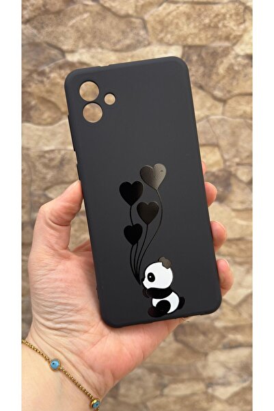 Vip Case Samsung Galaxy A04 Uyumlu Kalpli Panda Desenli Silikon Darbe Emici K...