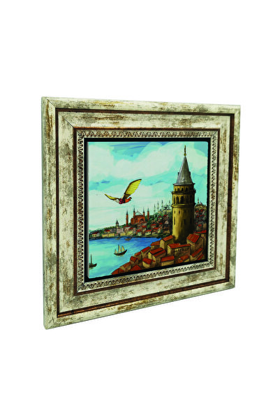 Sadrazam Εκτύπωση σε πλακάκι από φυσική πέτρα του Πύργου Γαλατά και του Αναμν...