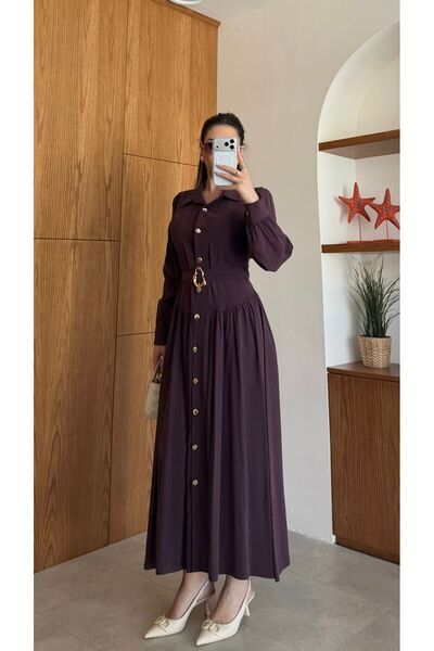 GK Φόρεμα από ύφασμα Tencel με κουμπιά σε όλο το μήκος