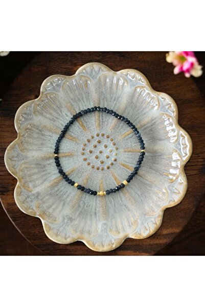 Ezera Γυναικείο βραχιόλι Σάρα από φυσικούς πολύτιμους λίθους ζαφείρι και επιχ...