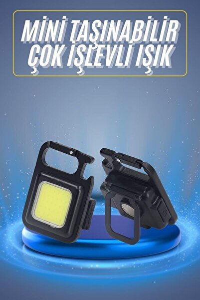 Genel Markalar Kamp Çadır Lambası Şarjlı El Feneri Işıldak Anahtarlık Mini Mıknatıslı - NNNNNN2326-8306