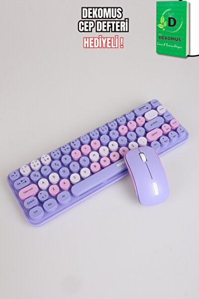Mikro x Dekomus Pastel Touch Collection Kablosuz Klavye & Mouse Seti "Dekomus...