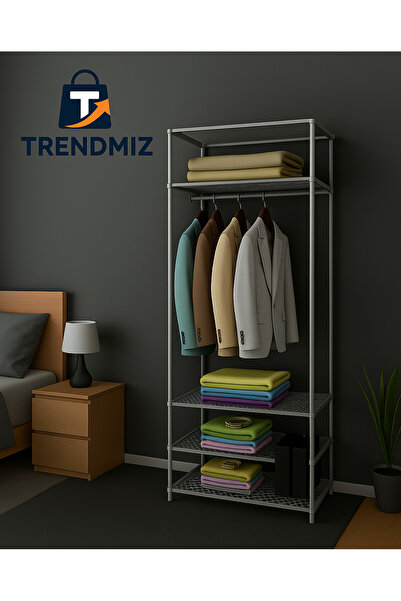 handanca eyfel Bez Dolap | Metal İskeletli Kumaş Gardırop | Toz Geçirmez Ferm...