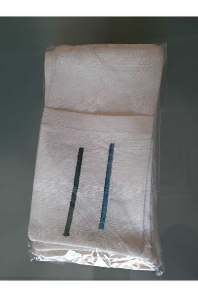Dakakeen Concept Water Lines Embroidered Linen Cutlery Holder – Elegant Flowi...
