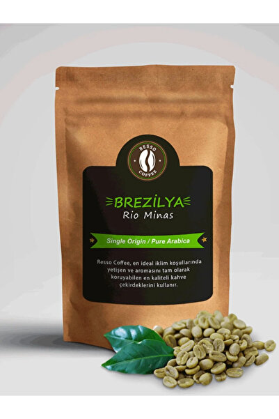 RESSO COFFEE Brezilya %100 Arabica Yeşil & Çiğ Kahve Çekirdeği 500 Gr.