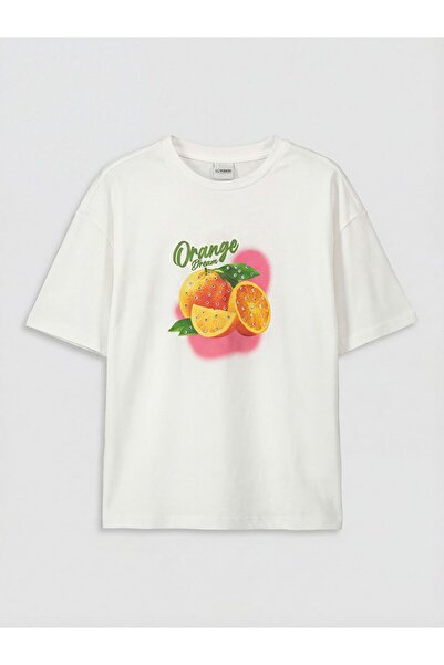 LC Waikiki Lcw Kids Crew Neck Short Sleeve Printed Girls' T-Shirt