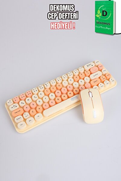 Mikro x Dekomus Pastel Touch Collection Kablosuz Klavye & Mouse Seti "Dekomus...
