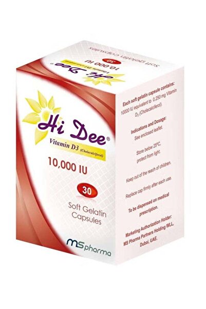 MSPHARMA Hi Dee Vitamin D3 10000 Iu Soft Gelatin Capsules 30'S
