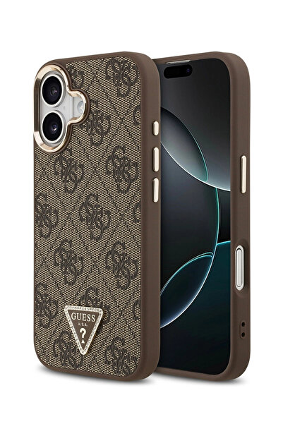 Guess iPhone 17 Orjinal Lisanslı M-safe Kadın Kahverengi Telefon Kılıfı GUHMP...