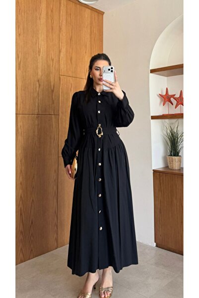 GK Φόρεμα από ύφασμα Tencel με κουμπιά σε όλο το μήκος