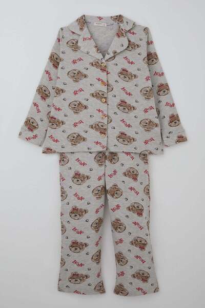 Breeze Σετ πιτζάμες για κορίτσια, χαριτωμένο σχέδιο με φιόγκο και αρκουδάκι, ...