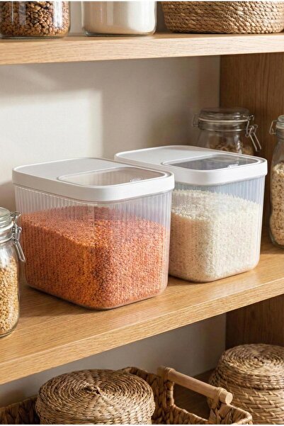 Depa مجموعة من 2 حاوية تخزين متعددة الاستخدامات سعة 16 لتر باللون الأبيض مع غ...