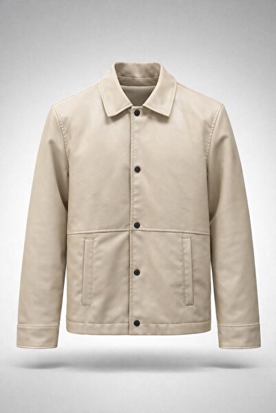 LUMAST Premium Δερμάτινο Μπουφάν με Κουμπωτά Κούμπωμα - Διαχρονική Κομψότητα