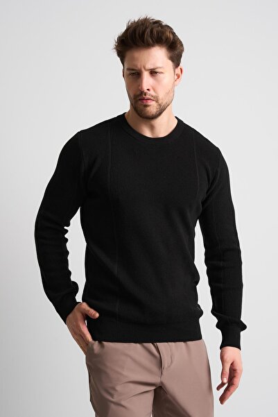 ALEXANDERGARDI Textured Black Knit Sweater (Et-3633-T)