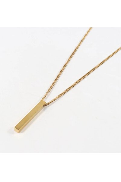 Basic Outfitters Μινιμαλιστικό Ανδρικό Κολιέ με Μενταγιόν Μπάρα από Ανοξείδωτ...