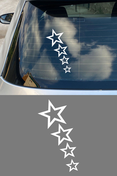 MIGNATIS Star Sticker - Minimal Star Car Sticker - Star Auto Sticker 9X15Cm